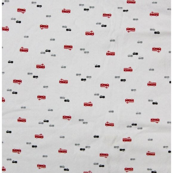 Carters Just 1 Yr Firetruck Baby Blanket Grey 28" x 28" Stroller Car Seat Swaddl - Picture 4 of 4